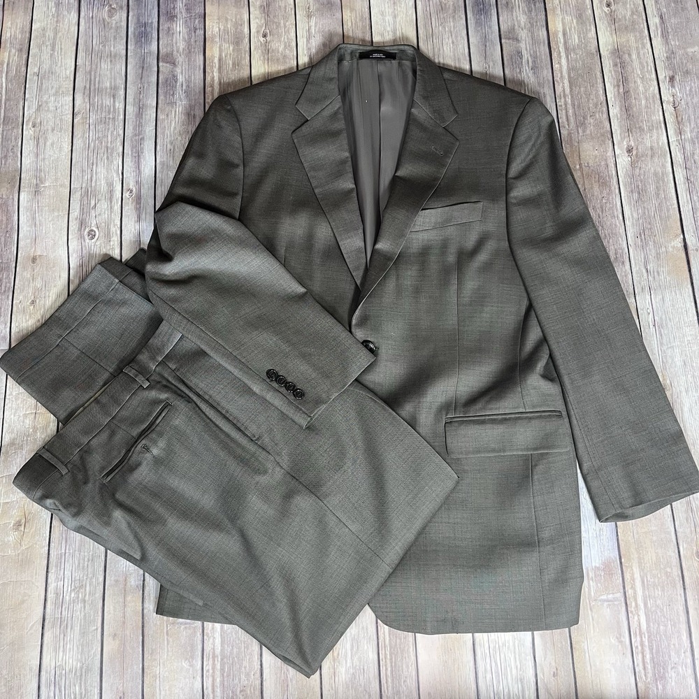 Joseph Abboud Suit Men 42L  26W Brown Nordstrom Collection 36x30 Pants Luxury